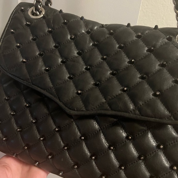 Rebecca Minkoff Studded Quilted Affair Shoulder Bag - Black/silver - Picture 10 of 13